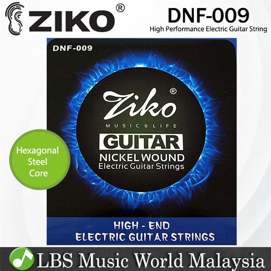 Ziko DNF-009 Electric Guitar String Hexagonal Steel Core Super Light Gauge (9-42)