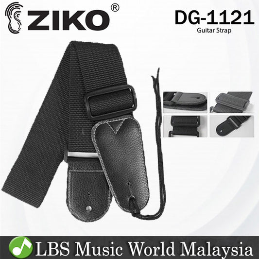 Ziko DG-1121 Acoustic Electric Guitar Black Guitar Strap Good Hand Leather (DG1121 DG 1121)