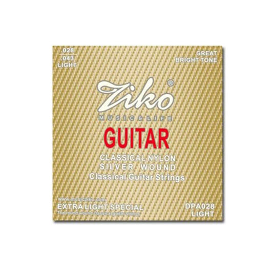 Ziko DPA-028 Classical Guitar Strings Classical Nylon Extra Light Bright Rich Tone 3 Set (028-043)
