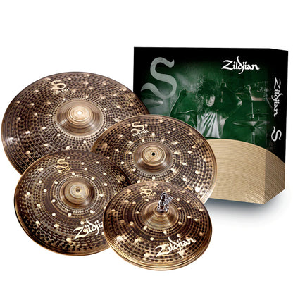 Zildjian SD4680 S Family Dark Cymbal Pack Bronze Set - 14" Hihat / 16 & 18" Crash / 20" Ride
