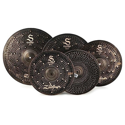 Zildjian SD4680 S Family Dark Cymbal Pack Bronze Set - 14" Hihat / 16 & 18" Crash / 20" Ride
