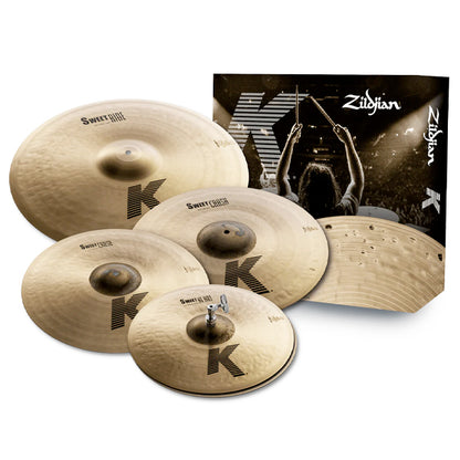 Zildjian KS5791 K Family Sweet 4 Pieces Cymbal Pack -15" Hihat / 17 & 19" Crash / 21" Ride