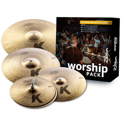 Zildjian KC0801W K Family Custom Workship Cymbal Pack - 14" Hihat / 16 & 18" Crash / 20" Ride