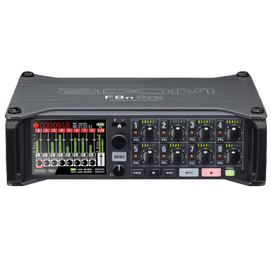 Zoom F8n Pro 8 Channel Multitrack Blockbuster Field Audio Recorder Mixer and USB Audio Interface