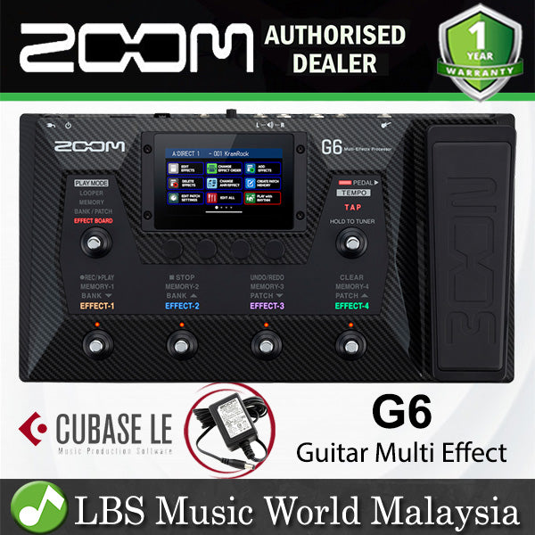 Zoom G6 Multi Effects Processor Pedal with USB Audio Interface, Drum Machine and Looper (G6)