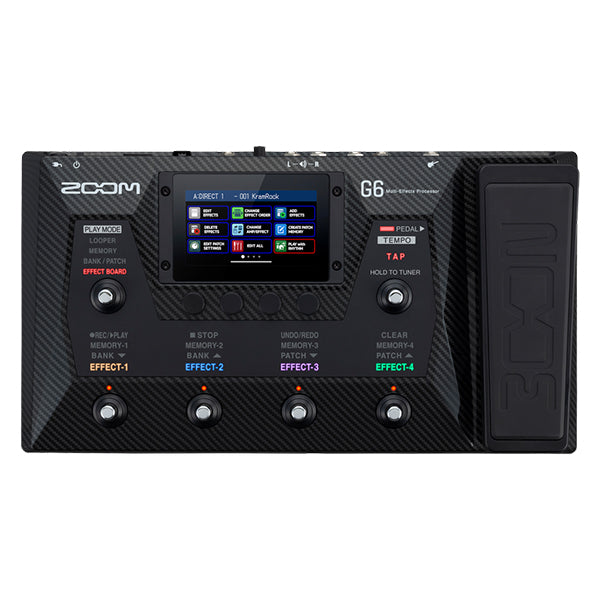 Zoom G6 Multi Effects Processor Pedal with USB Audio Interface, Drum Machine and Looper (G6)