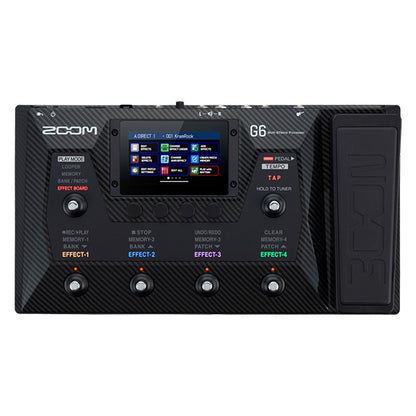 Zoom G6 Multi Effects Processor Pedal with USB Audio Interface, Drum Machine and Looper (G6)