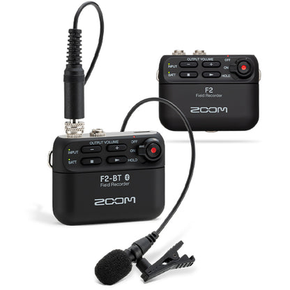 Zoom F2-BT Field Recorder with Lavalier Microphone and Bluetooth Control With LMF-2 Lavalier Mic (F2 BT)