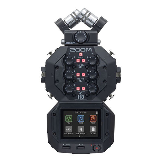 Zoom H8 8 Input Handy Recorder 12 Track Field Recording and USB Audio Interface Phantom Power (H 8)