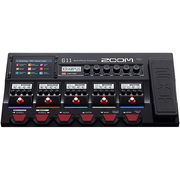 Zoom G11 Multi Effects Processor with Expression Pedal Audio Interface Modeling Amp for Electric Guitar (G 11)