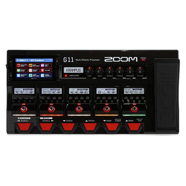 Zoom G11 Multi Effects Processor with Expression Pedal Audio Interface Modeling Amp for Electric Guitar (G 11)