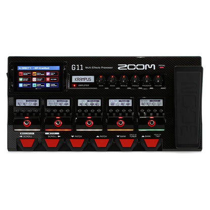 Zoom G11 Multi Effects Processor with Expression Pedal Audio Interface Modeling Amp for Electric Guitar (G 11)