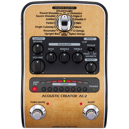Zoom AC-2 Acoustic Creator Effect Pedal Stompbox Enhanced Direct DI Box (AC2 AC 2)