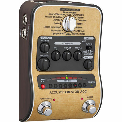 Zoom AC-2 Acoustic Creator Effect Pedal Stompbox Enhanced Direct DI Box (AC2 AC 2)