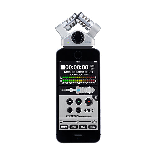 Zoom iQ6 Stereo Mic for iOS XY Stereo Recording Microphone with Lightning
