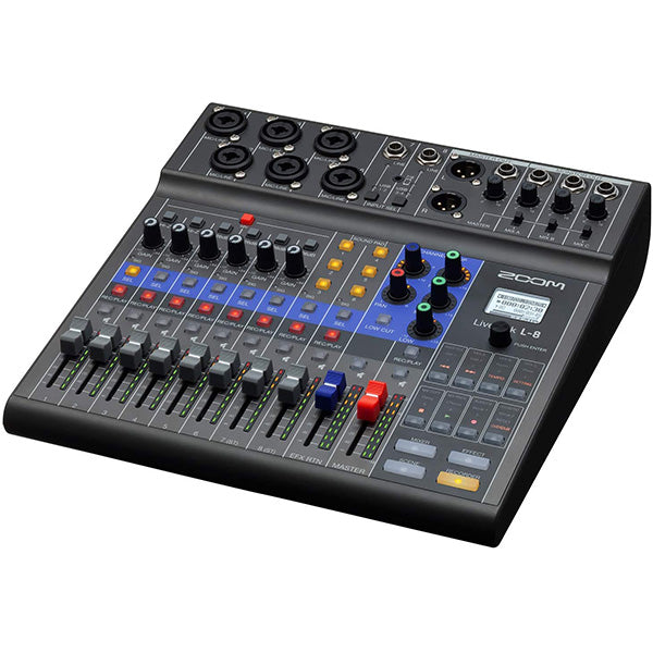 Zoom LiveTrak L-8 8 channel Digital Mixer Recorder Audio Interfast Podcast (L8 L 8)