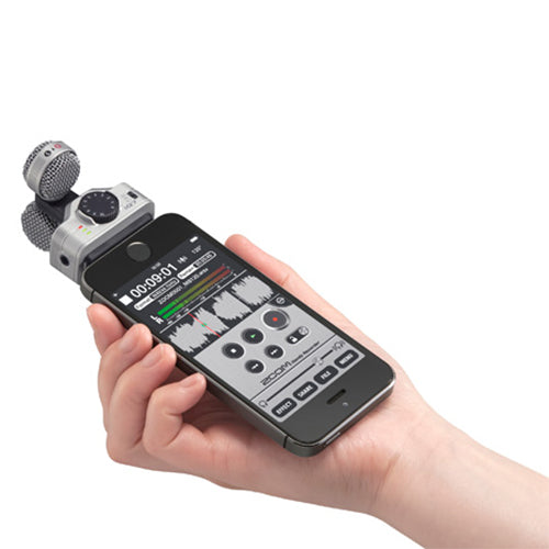 Zoom iQ7 Rotating Mid Side Stereo Capsule Mic Microphone Lightning Connector for iOS (IQ 7)