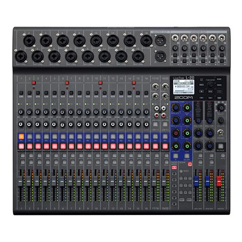 Zoom LiveTrak L-20 20 Channel Digital Mixer Recorder or USB Audio Interface Build in Effect  (L20)