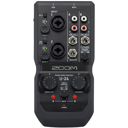 Zoom U-24 2 Channel Handy Audio Interface USB Recorder (U24 U 24)