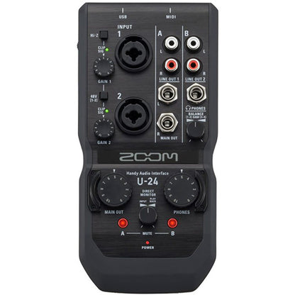 Zoom U-24 2 Channel Handy Audio Interface USB Recorder (U24 U 24)