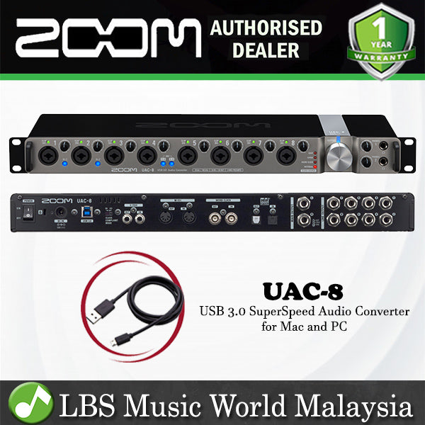 Zoom UAC-8 USB 3.0 Audio Interface Audio Converter for Mac and PC (UAC8 UAC 8)