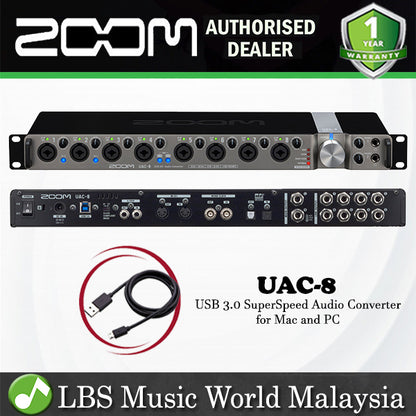Zoom UAC-8 USB 3.0 Audio Interface Audio Converter for Mac and PC (UAC8 UAC 8)