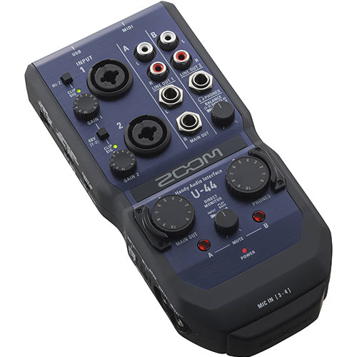 Zoom U-44 4-channel Handy Audio Interface Portable USB Recorder (U44 U 44)