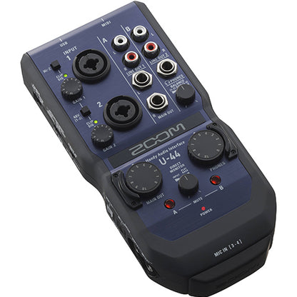 Zoom U-44 4-channel Handy Audio Interface Portable USB Recorder (U44 U 44)