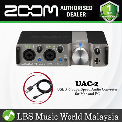 Zoom UAC-2 USB 3.0 Audio Interface Audio Converter for Mac and PC (UAC2 UAC 2)