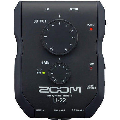 Zoom U-22 Handy 2 Channel Portable USB Audio Interface Audio Interface Recorder (U22 U 22)