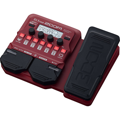 Zoom B1X FOUR Bass Multi Effects Processor with Expression Pedal for Bass Guitar (B1XFour B1 X)