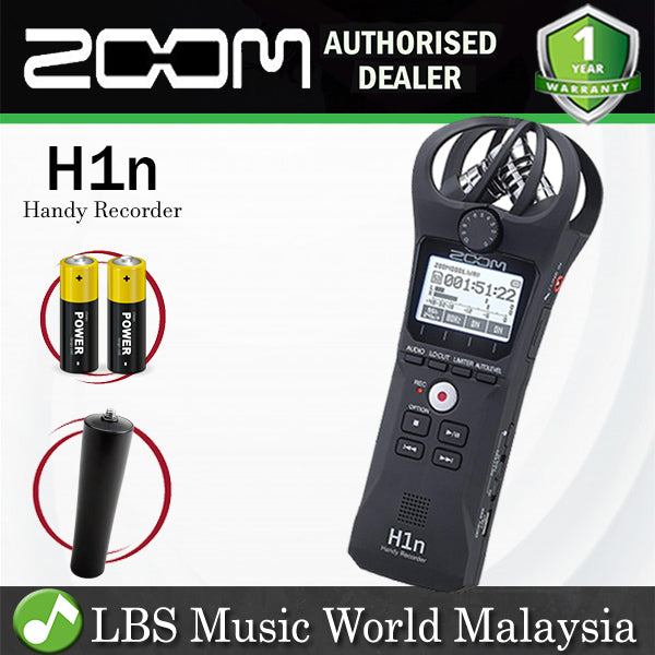 Zoom H1n Digital Handy Recorder with MA2 Mic Stand Adapter (H 1n MA 2)