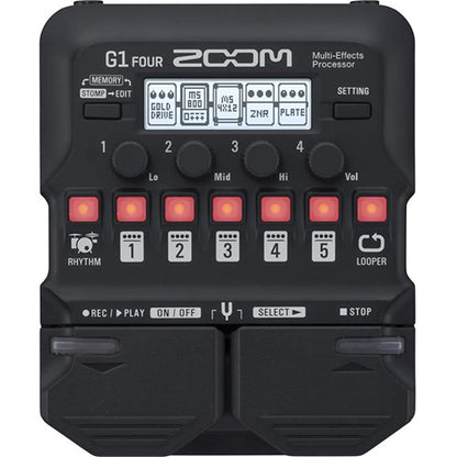 Zoom G1 FOUR Multi Effect Pedal Processor for Electric Guitar - Replacing G1on (G1FOUR)