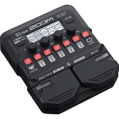 Zoom G1 FOUR Multi Effect Pedal Processor for Electric Guitar - Replacing G1on (G1FOUR)