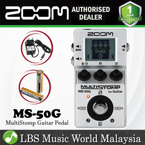 [Discontinued] Zoom MS-50G Multistomp Guitar Multi Effects Pedal Stompbox With Adapter (MS50G MS 50G)