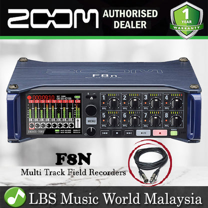 Zoom F8N Multitrack Field Recorder Mixer and USB Audio Interface (F8 F-8N)