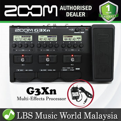 [Discontinued] Zoom G3Xn Effect Multi Effects Processor with Expression Pedal and Adapter With Hard Case