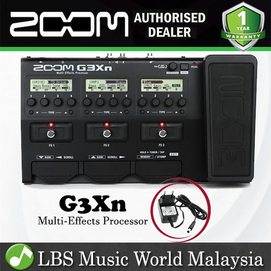 [Discontinued] Zoom G3Xn Effect Multi Effects Processor with Expression Pedal and Adapter With Hard Case