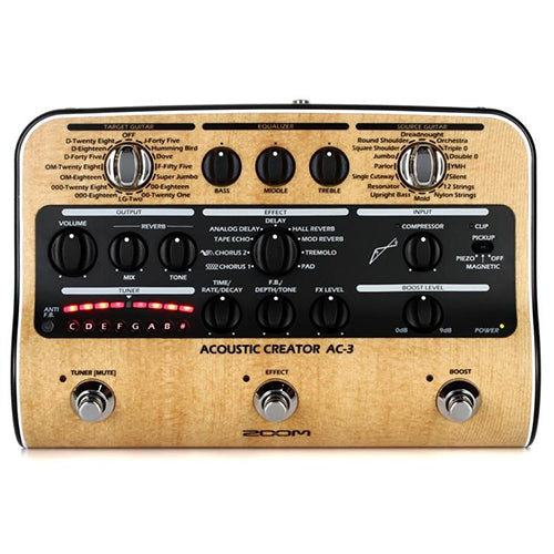 Zoom AC-3 Acoustic Creator Effect Pedal Stompbox Enhanced Direct DI Box (AC3 AC 3)