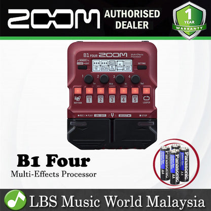 Zoom B1 FOUR Bass Guitar Multi Effects Processor Pedal Stompbox (B1FOUR B14)