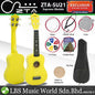 ZTA 21 Inch Soprano Ukulele Hawaii Guitar Beginner Starter Package (Yellow)