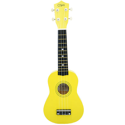 ZTA 21 Inch Soprano Ukulele Hawaii Guitar Beginner Starter Package (Yellow)