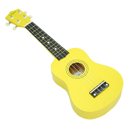 ZTA 21 Inch Soprano Ukulele Hawaii Guitar Beginner Starter Package (Yellow)