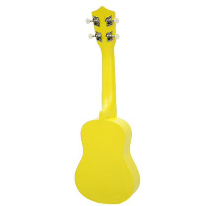 ZTA 21 Inch Soprano Ukulele Hawaii Guitar Beginner Starter Package (Yellow)
