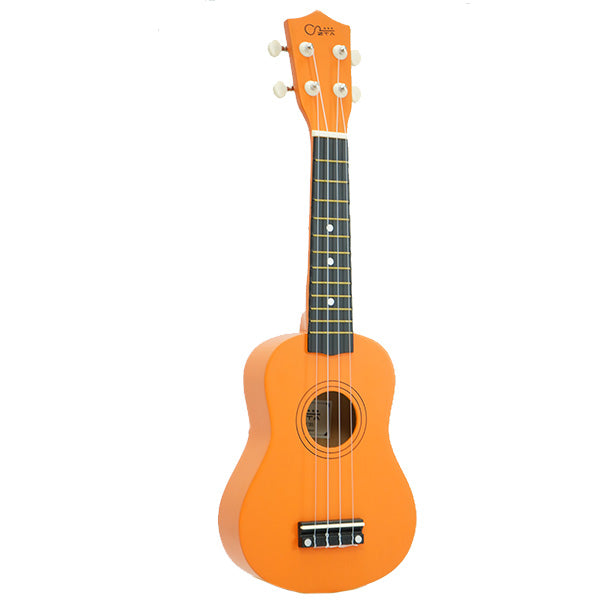 ZTA 21 Inch Soprano Ukulele Hawaii Guitar Beginner Starter Package (Orange)