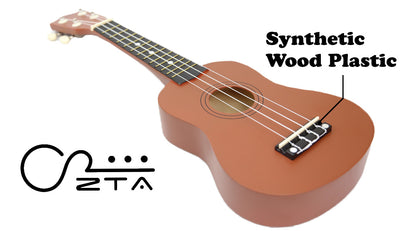 ZTA 21 Inch Soprano Ukulele Hawaii Guitar Beginner Starter Package (Yellow)