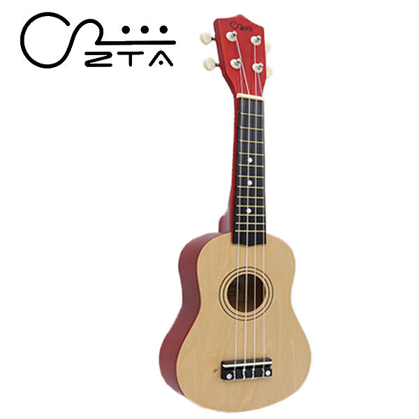 ZTA 21 Inch Soprano Ukulele Hawaii Guitar Beginner Starter Package (Natural)