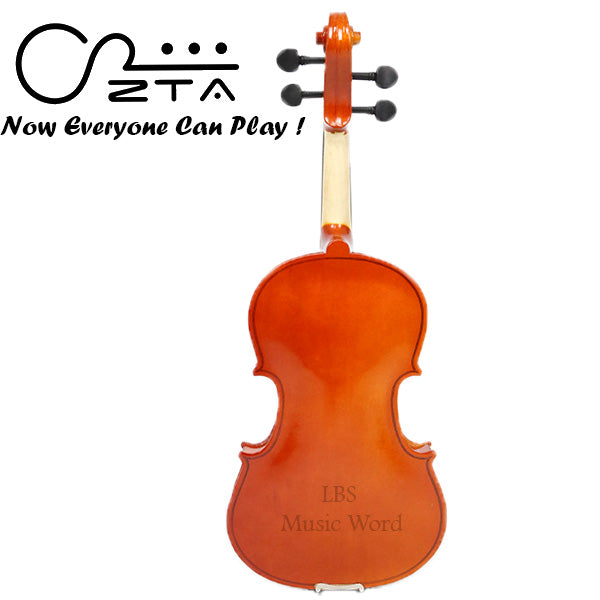 ZTA Violin V1 Beginner Bundle Package with Case String Bow Rosin Mute Fingering Chart and Shoulder Rest - Size 1/4 1/2 3/4 4/4