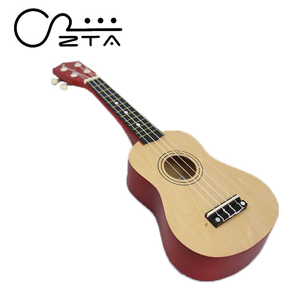 ZTA 21 Inch Soprano Ukulele Hawaii Guitar Beginner Starter Package (Natural)