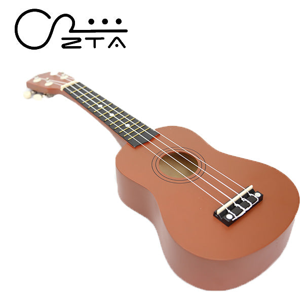 ZTA 21 Inch Soprano Ukulele Hawaii Guitar Beginner Starter Package (Brown)